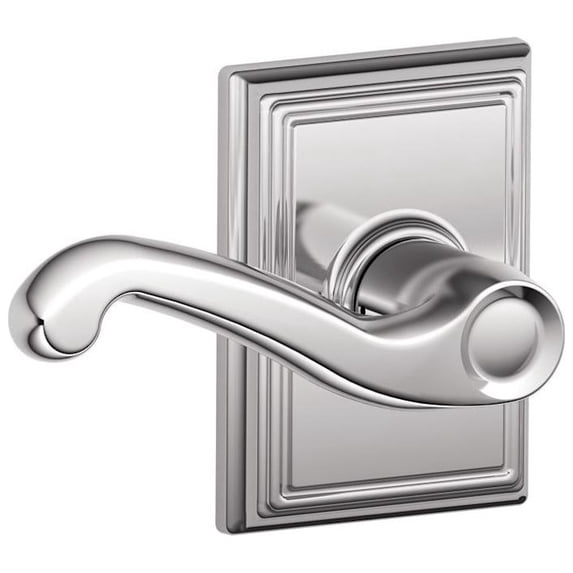 Schlage F10FLA625ADD Flair Passage Door Lever Set - Chrome