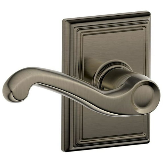 Schlage F10FLA620ADD Flair Passage Door Lever Set - Grey