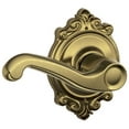 thumbnail image 1 of Schlage F10-Fla-Brk Flair Passage Door Lever Set - Brass, 1 of 7