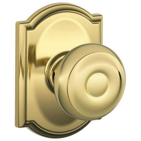 Schlage Residential Georgian with Camelot Passage Lock with 16080 Latch 10027 Strike F10GEO605CAM