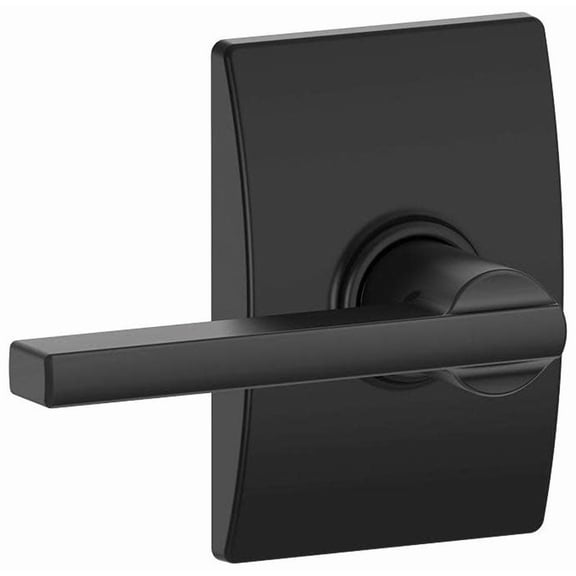 Schlage F10 LAT 622 CEN Century Collection Latitude Passage Lock Lever, Matte Black