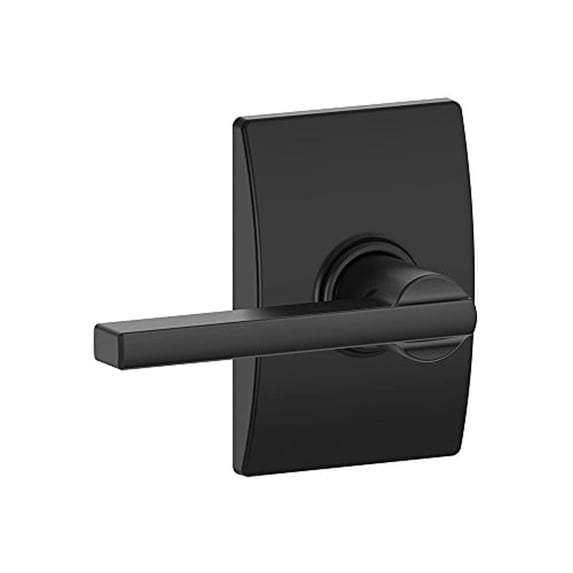 Schlage F10 LAT 622 CEN Century Collection Latitude Passage Lock Lever, Matte Black