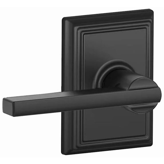 Schlage F10LAT622ADD Latitude Reversible Passage Door Lever Set - Black