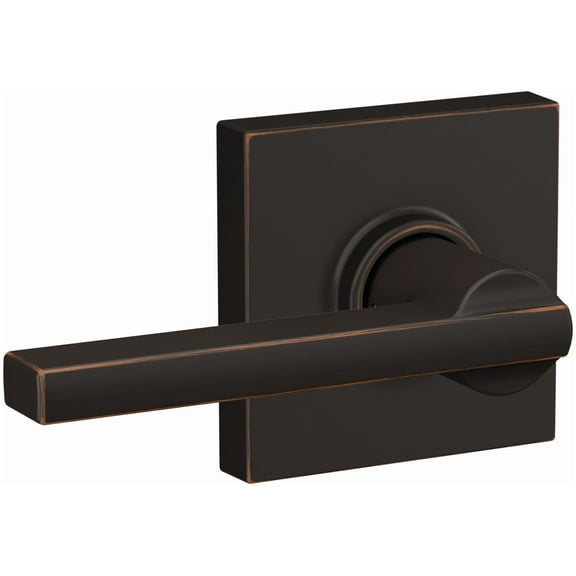 Schlage F10-Lat-Col Latitude Passage Door Lever Set - Bronze