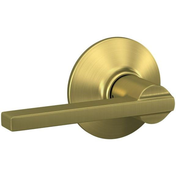 Schlage F10-Lat Latitude Passage Door Lever Set - Brass