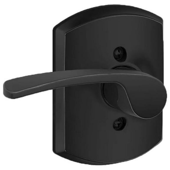 Schlage F10-Mer-Grw Merano Passage Door Lever Set - Black