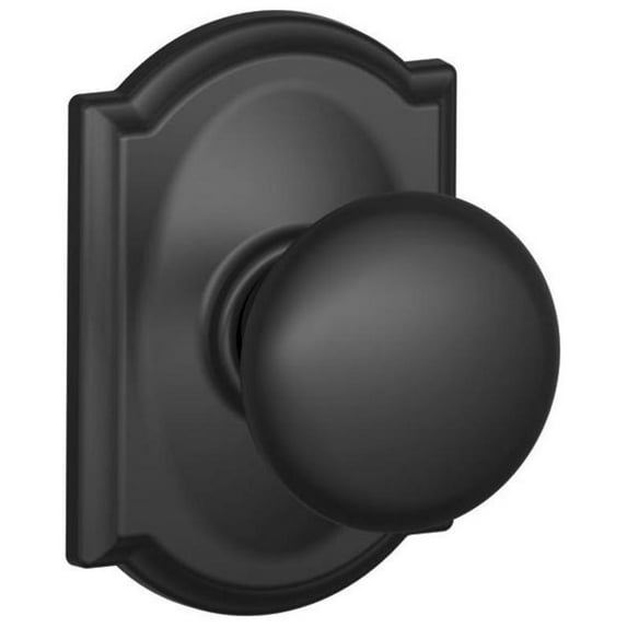Schlage F10-Ply-Cam Plymouth Passage Door Knob Set - Black