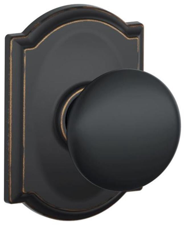 Schlage F10PLY716CAM Plymouth Passage Door Knob Set - Bronze