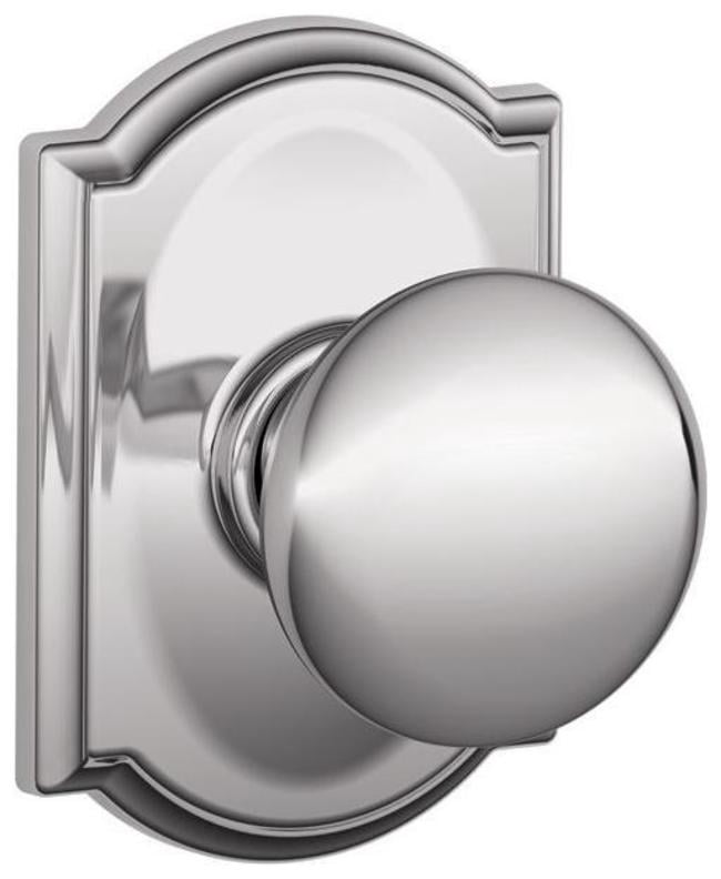 Schlage F10PLY625CAM Plymouth Passage Door Knob Set - Chrome