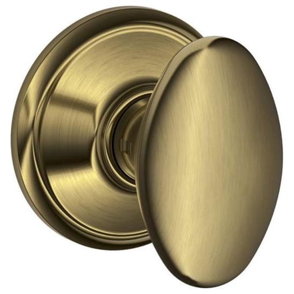 Schlage F10 SIE 609 16-080 10-027 Siena Hall and Closet Knob, Antique Brass