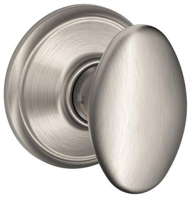 Schlage F10 SIE 619 16-080 10-027 Siena Hall and Closet Knob, Satin Nickel