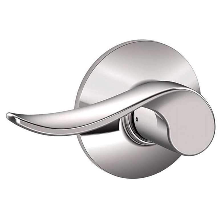 Schlage F10 Sacramento Passage Lock with 16080 Latch 10027 Strike Bright  Chrome Finish