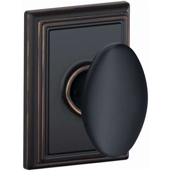 Schlage F10SIE716ADD Schlage F10 SIE ADD Siena Passage Door Knob Set with Decorative Addison Trim