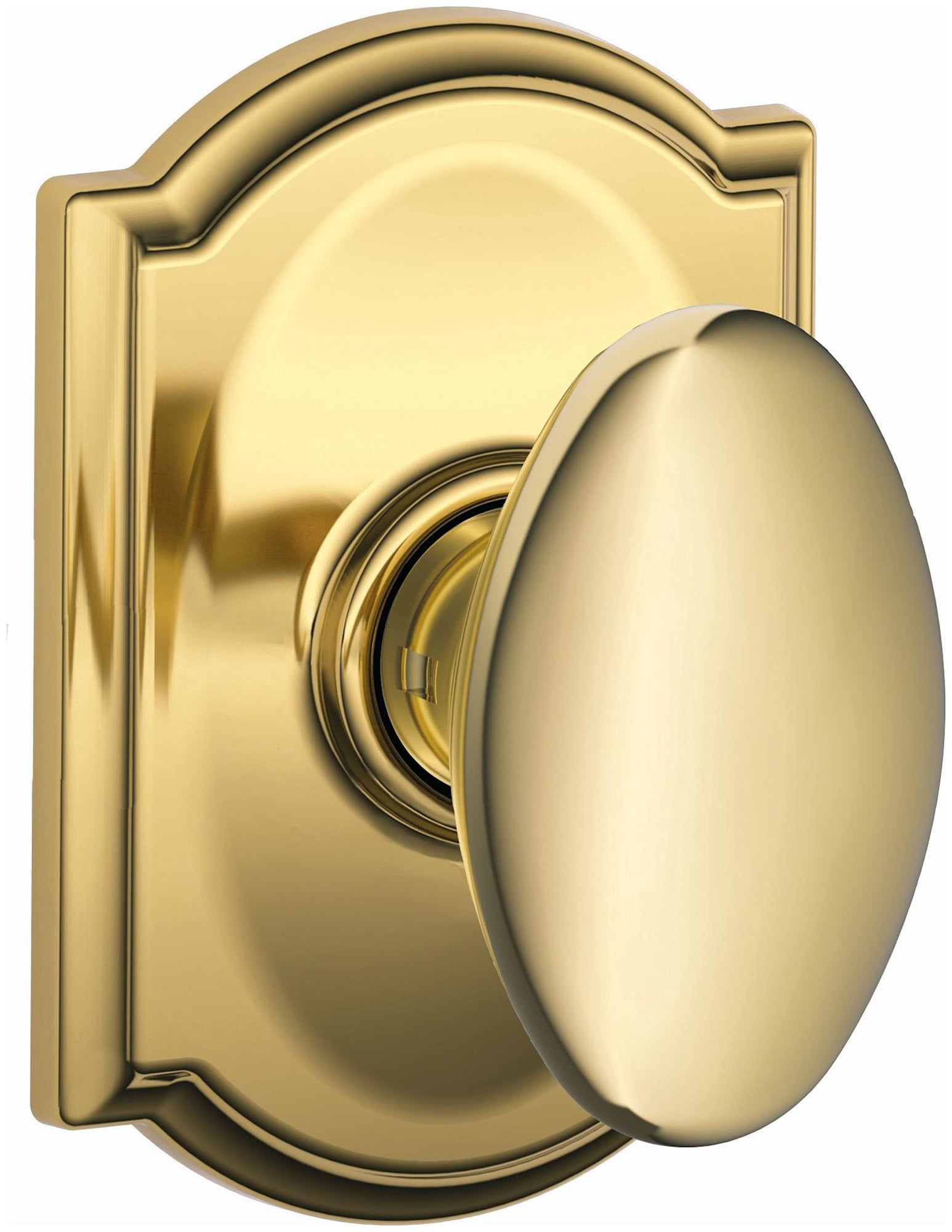 Schlage F10SIE505CAM Siena Passage Door Knob Set - Brass