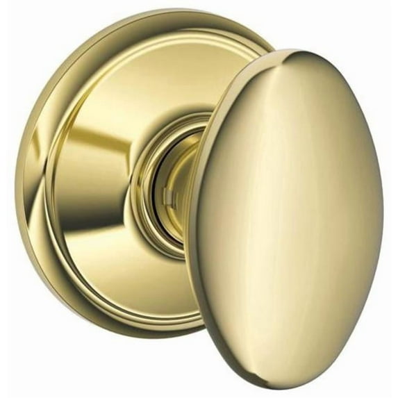 Schlage F10-Sie Siena Passage Door Knob Set - Brass