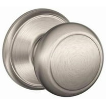 Schlage F10 and 619 16-080 10-027 Andover Hall and Closet Knob, Satin Nickel