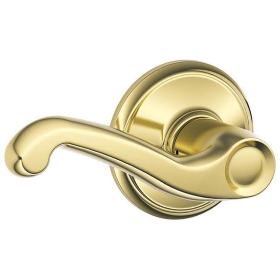 Schlage F10FLA605 Flair Passage Lever, Bright Brass