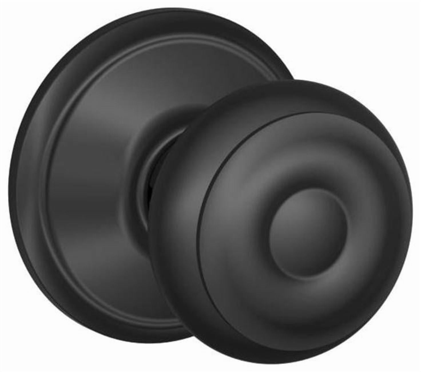 Schlage F10GEO622 Georgian Passage Knob, Matte Black