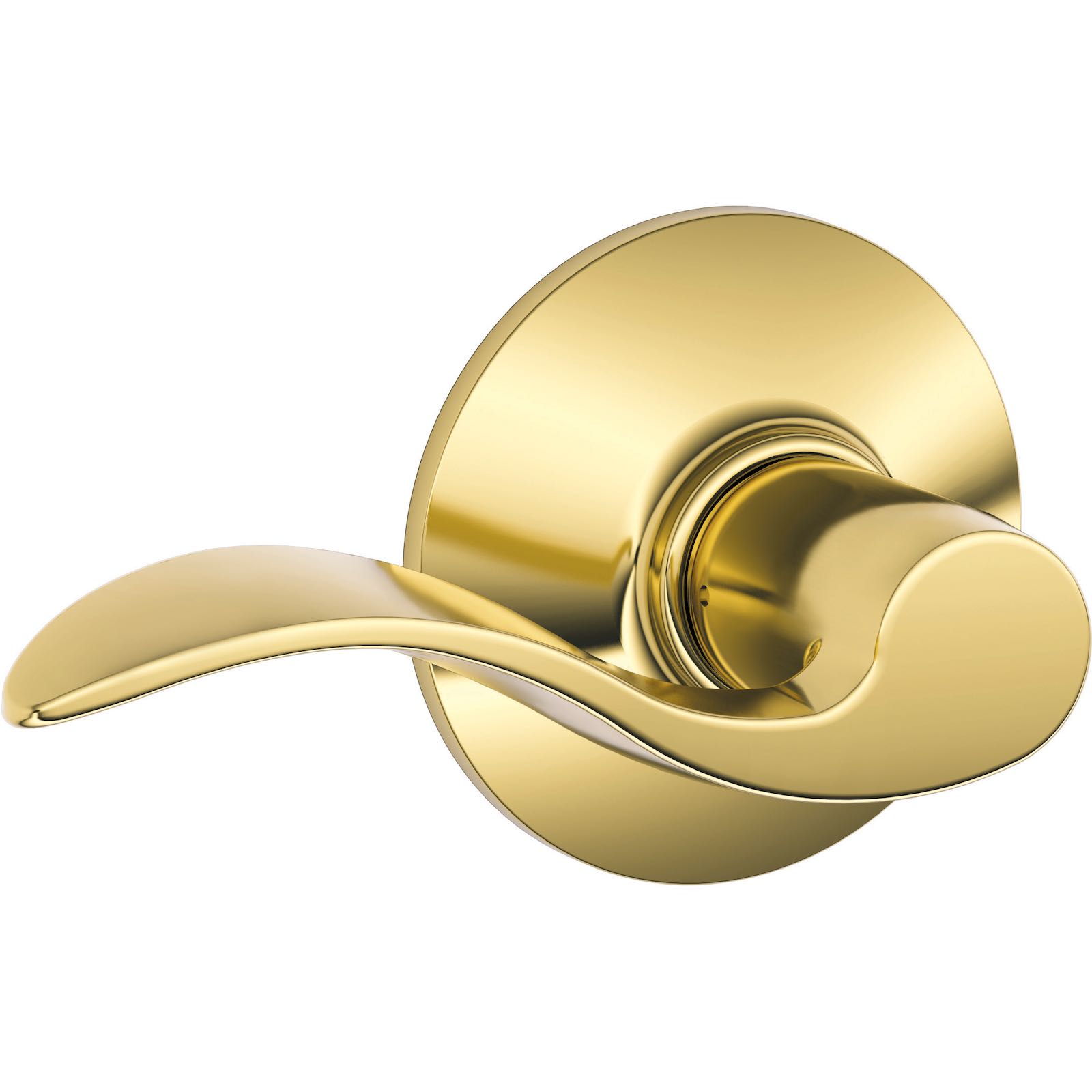 Schlage F10VACC605 F10V Acc 605 Accent Passage Lever, 1 Pack, Bright Brass - image 1 of 3
