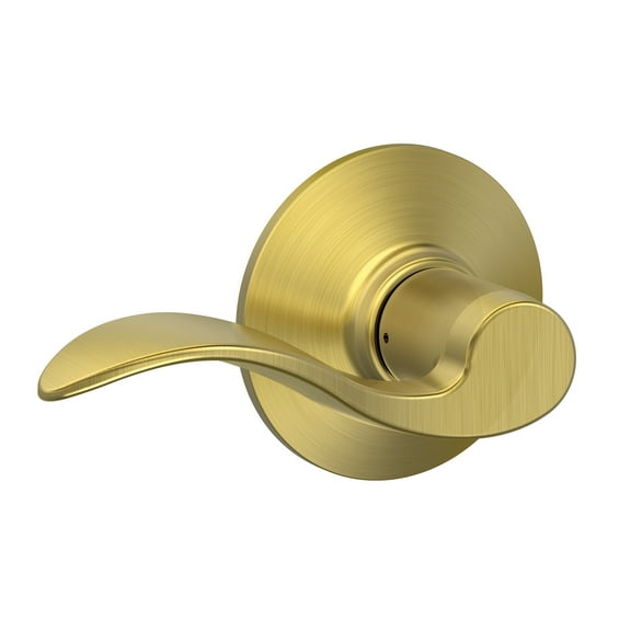Schlage F10VACC608 Satin Brass Accent Passage Lever