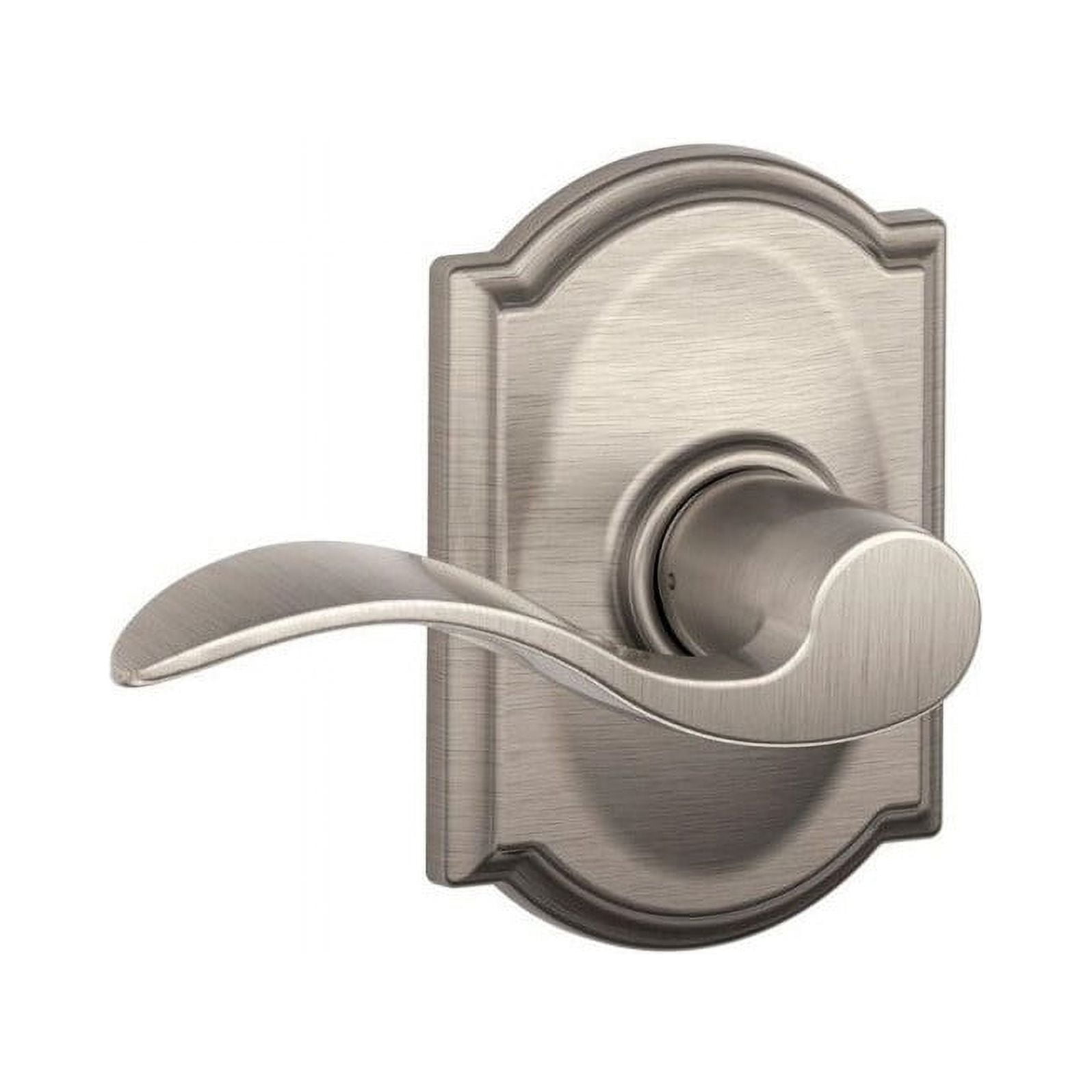 Schlage 619418 F10 V Acc 619 Cam Wave Shape Passage Door Lever, Unkeyed, Handle and Zinc, Satin Nickel, Brass