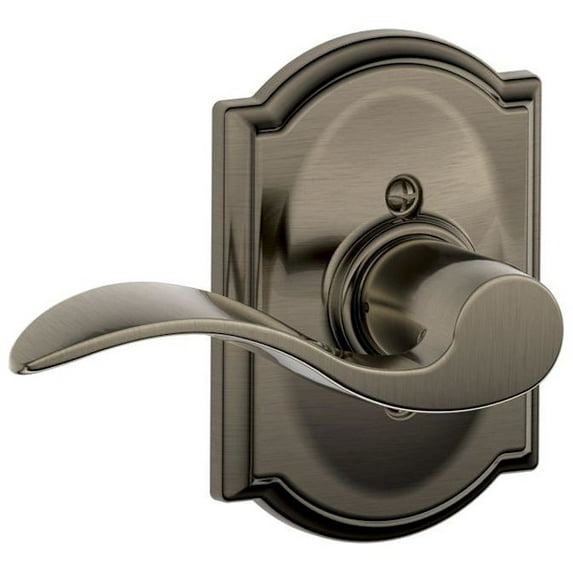 Schlage F170-Acc-Cam-Lh Accent Left Handed Non-Turning One-Sided Dummy Door Lever - Grey