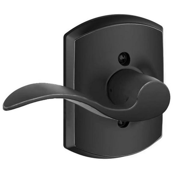 Schlage F170-Acc-Grw-Lh Accent Left Handed Non-Turning One-Sided Dummy Door Lever - Black