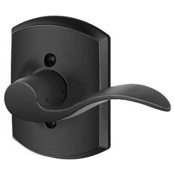 Schlage F170ACC622GRWRH Accent Right Handed Non-Turning One-Sided Dummy Door Lever - Black