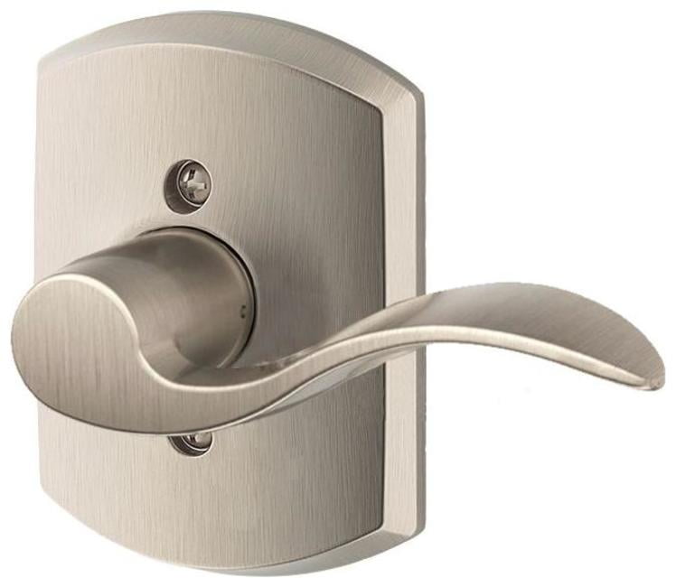 Schlage Accent Lever With Addison Trim - Aged Bronze Non-Turning Lock For Left Handed Doors