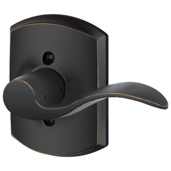 Schlage F170ACC716GRWRH Accent Right Handed Non-Turning One-Sided Dummy Door Lever -