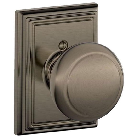 Schlage F170-And-Add Andover Non-Turning One-Sided Dummy Door Knob - Grey