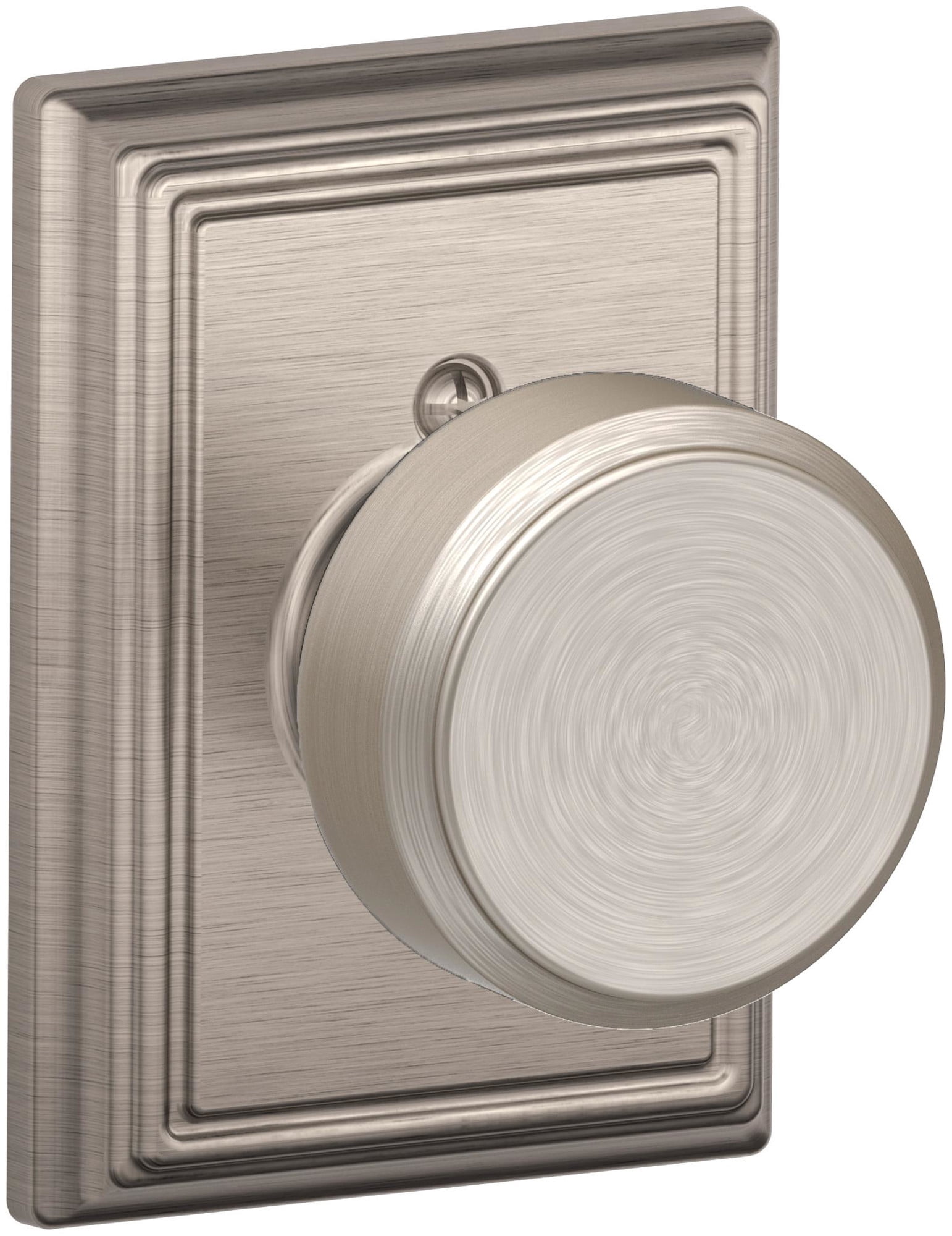 Schlage Collins Trim Non-Turning Door Knob - Satin Nickel, Dummy Function For Double Doors - View #7