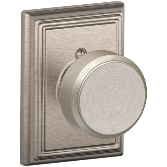 Schlage F170-Bwe-Add Bowery Non-Turning One-Sided Dummy Door Knob - Nickel