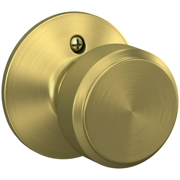 Schlage F170-Bwe Bowery Non-Turning One-Sided Dummy Door Knob - Brass