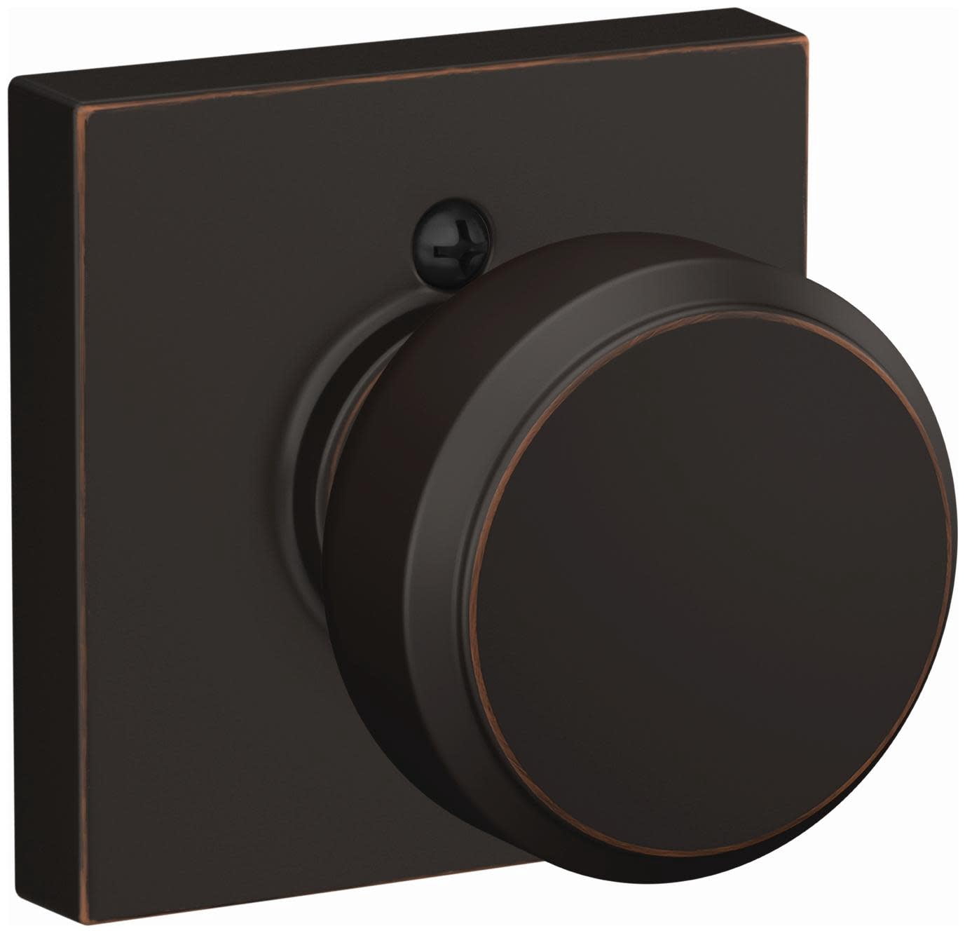 Schlage F170BWE716COL Bowery Non-Turning One-Sided Dummy Door Knob - Bronze