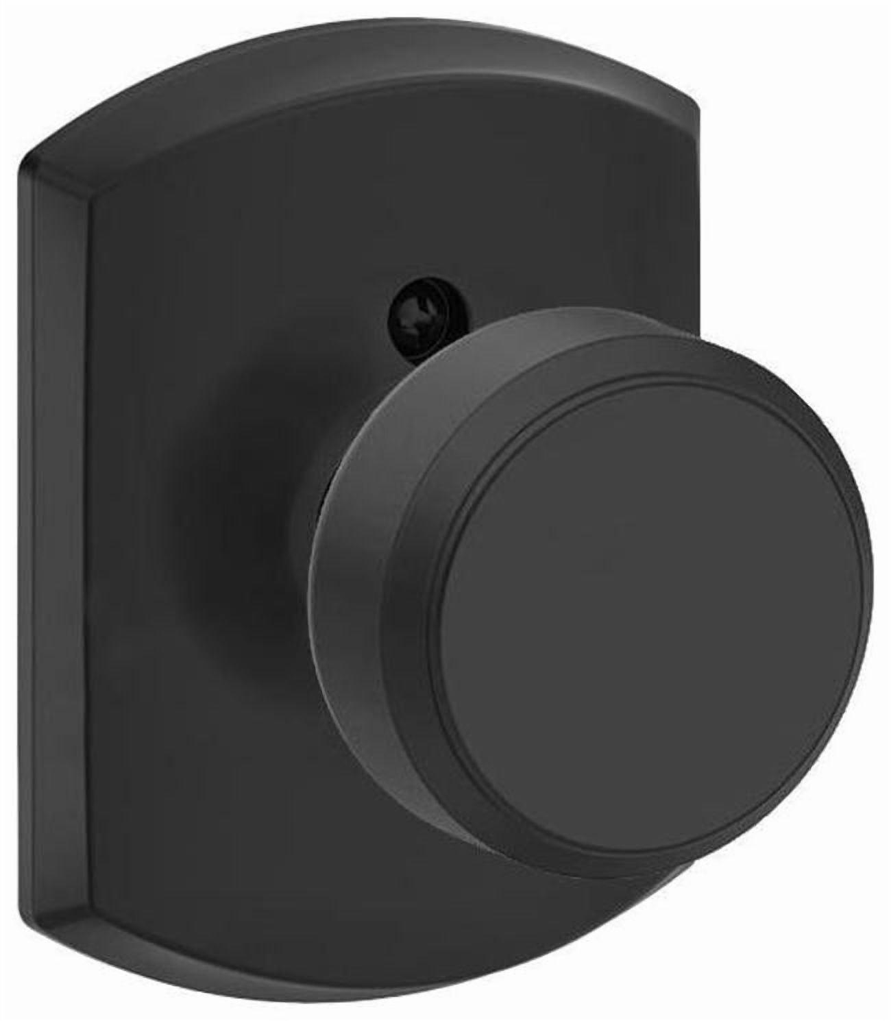 Schlage F170BWE622GRW Bowery Non-Turning One-Sided Dummy Door Knob - Black