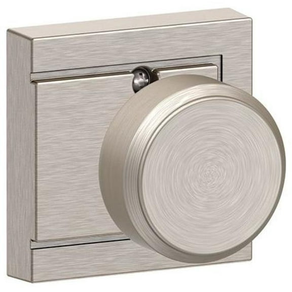 SCHLAGE Knob with Upland Trim Non Turning Lock Satin Nickel F170 BWE 619 ULD