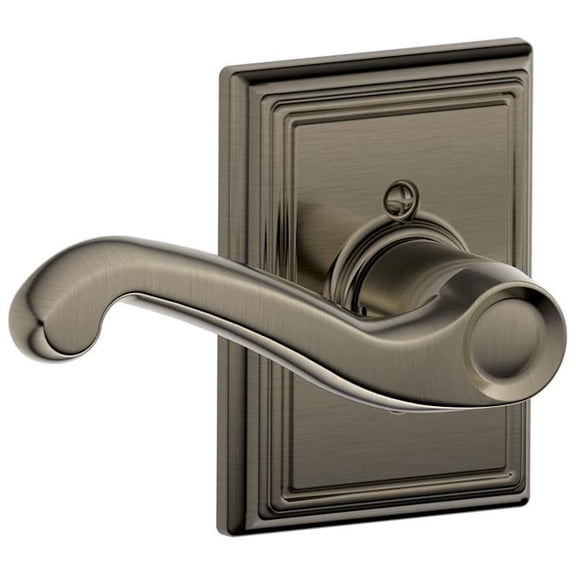 Schlage F170-Fla-Add-Lh Flair Left Handed Non-Turning One-Sided Dummy Door Lever - Grey