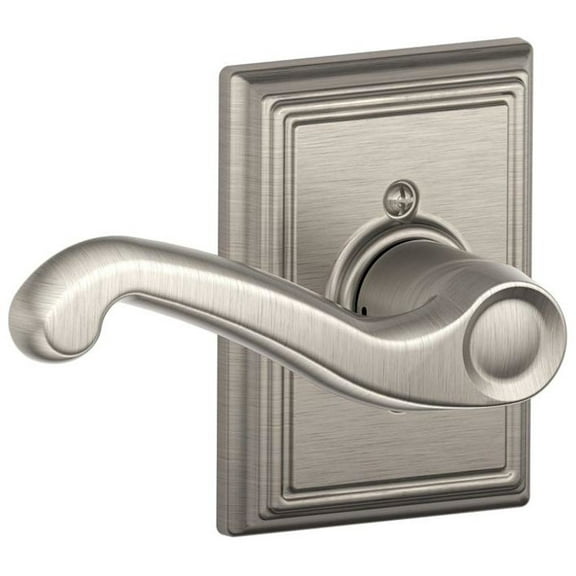 Schlage F170-Fla-Add-Lh Flair Left Handed Non-Turning One-Sided Dummy Door Lever - Nickel