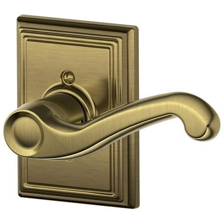 Schlage F170 Flair With Addison Rose Right Hand Half Dummy Antique Brass Finish