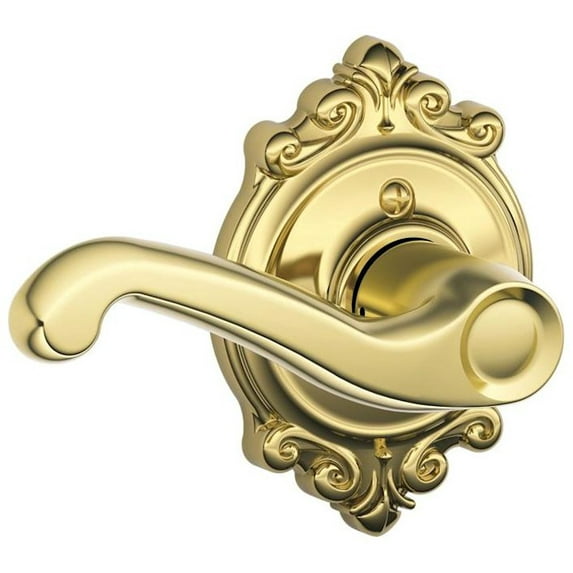 Schlage F Series Flair Single Dummy Lever with Brookshire Rosette