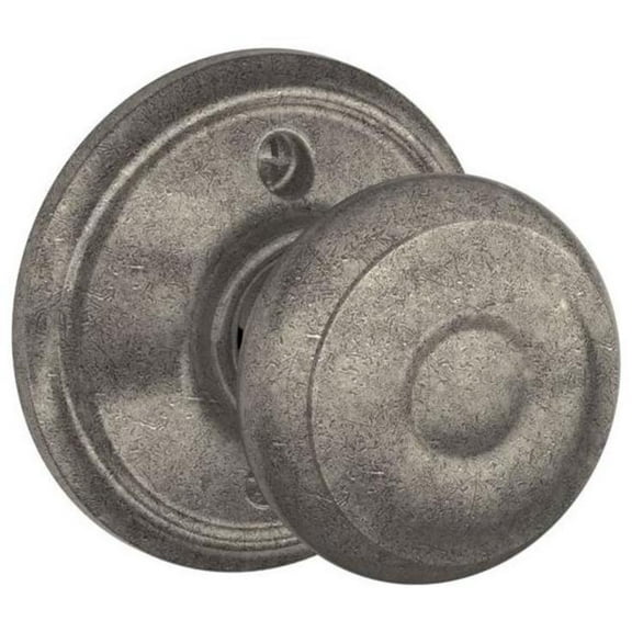 Schlage F170-GEO Georgian Dummy Door Knob, Distressed Nickel