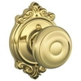 thumbnail image 1 of Schlage F170-Geo-Brk Georgian Non-Turning One-Sided Dummy Door Knob - Brass, 1 of 4