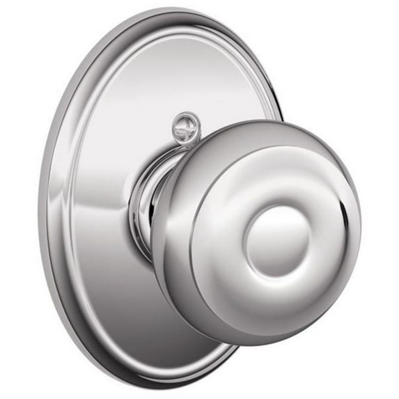 Schlage F170-Geo-Wkf Georgian Non-Turning One-Sided Dummy Door Knob - Chrome