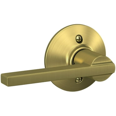 Schlage F170-Lat Latitude Non-Turning One-Sided Dummy Door Lever - Brass