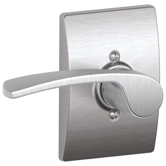 Schlage F170MER626CENLH Merano Left Handed Non-Turning One-Sided Dummy Door Lever - Chrome