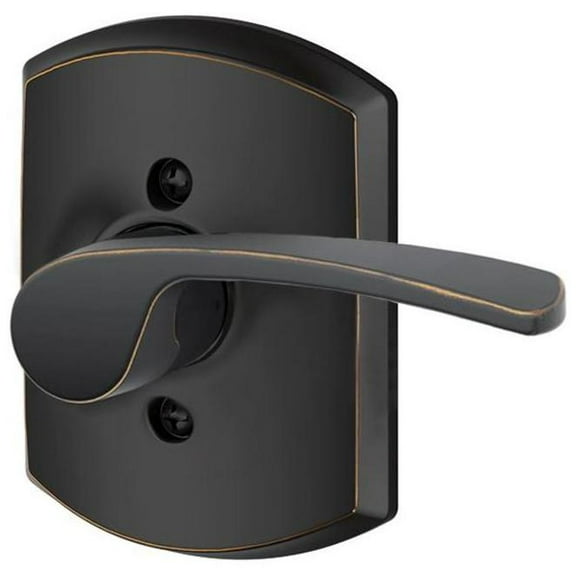 Schlage F Series Merano Single Dummy Lever with Greenwich Rosette