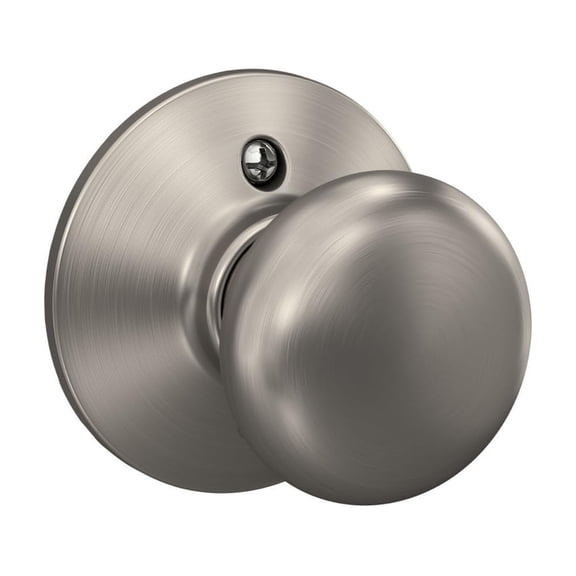 Schlage F170 PLY 619 Plymouth Door Knob, One Sided Non-Turning Dummy Door Handle, Satin Nickel
