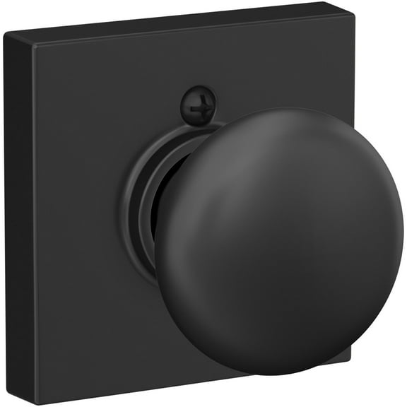 Schlage F170-Ply-Col Plymouth Non-Turning One-Sided Dummy Door Knob - Black