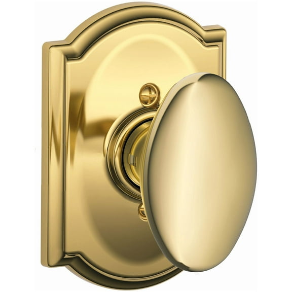 Schlage F170-Sie-Cam Siena Non-Turning One-Sided Dummy Door Knob - Brass